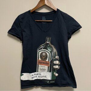 Jägermeister Graphic Black V-neck T-Shirt Women’s Small